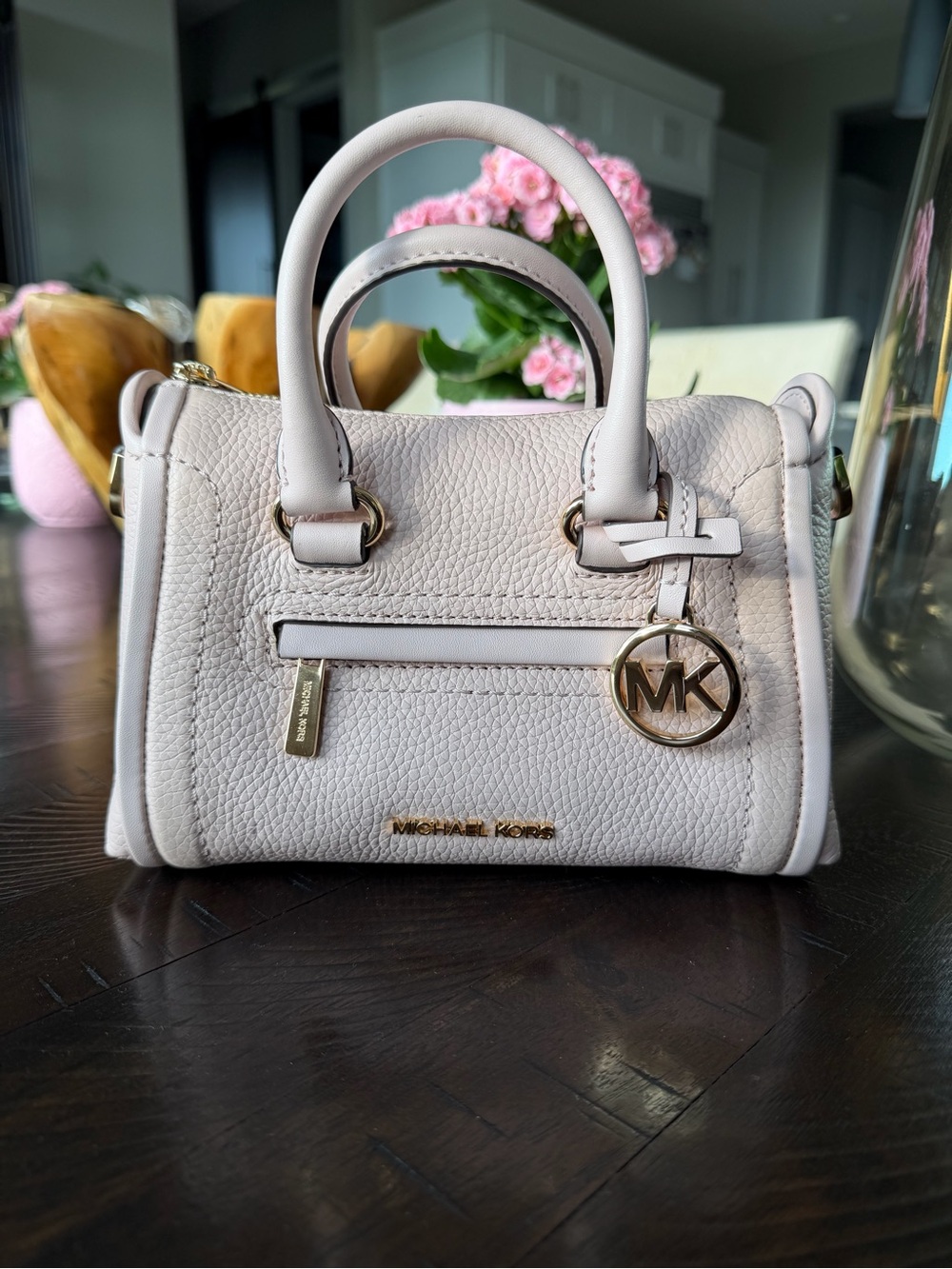 Michael Kors Carine Extra-Small Pebbled Leather Satchel
PWD BLUSH